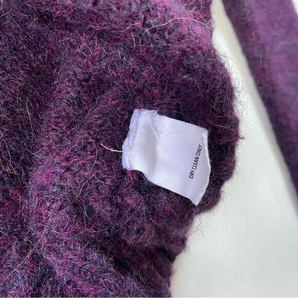 PACAS Purple Alpaca Blend Vneck Sweater Large - Picture 9 of 10